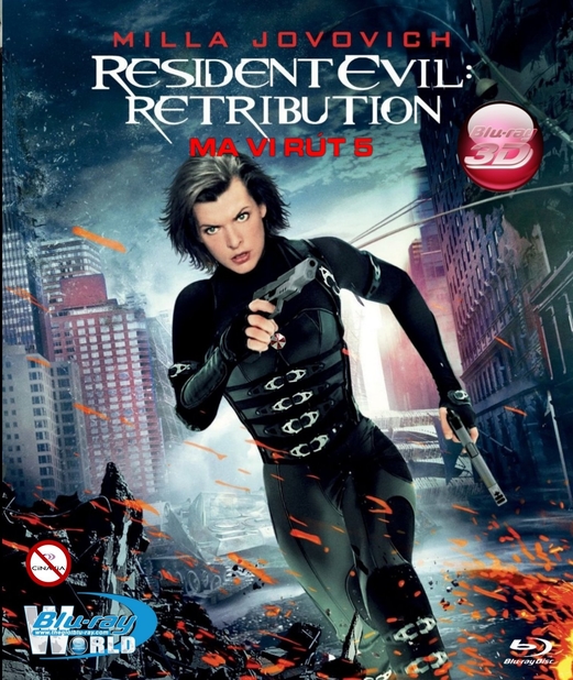 D124. Resident Evil Retribution 2012  - MA VI RÚT 5 3D 25G (DTS-HD 5.1)  
